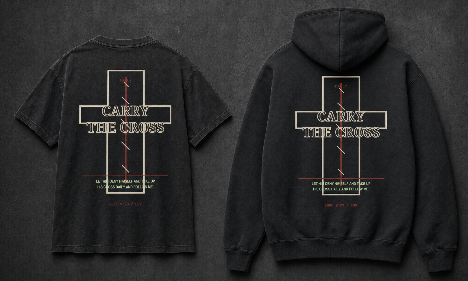 Carry the Cross T-shirt and hoodie